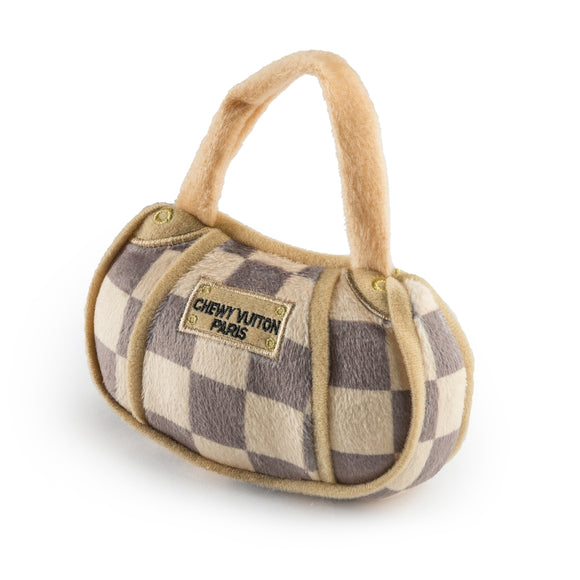 CHEWY VUITON CHECKERED DOG TOY