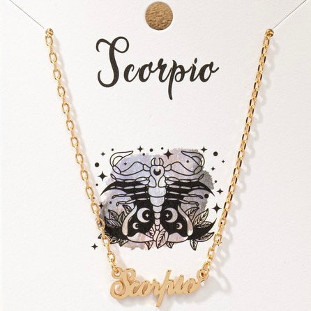 SCORPIO GOLD ZODIAC NECKLACE