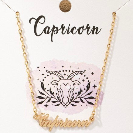 CAPRICORN GOLD ZODIAC NECKLACE