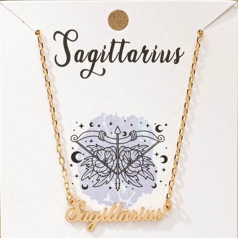 SAGITTARIUS GOLD ZODIAC NECKLACE