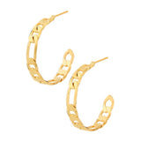 DARIA GOLD CHAINLINK HOOP EARRINGS