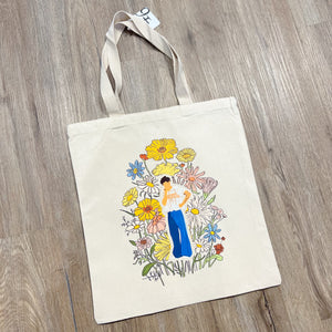 HARRY STYLES FLORAL TOTE BAG
