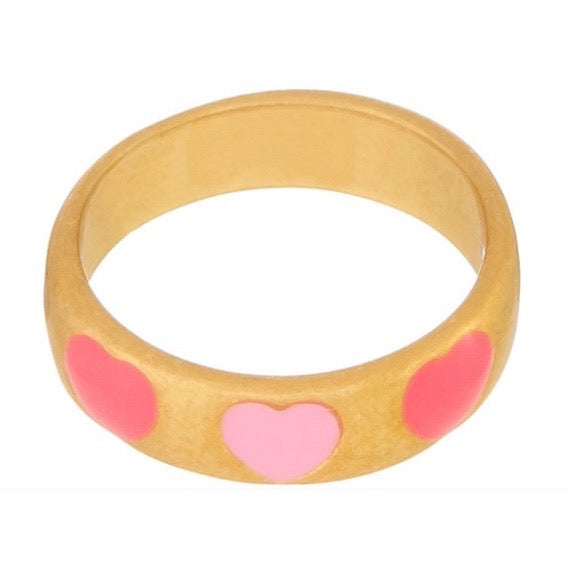 VAL PINK HEART RING
