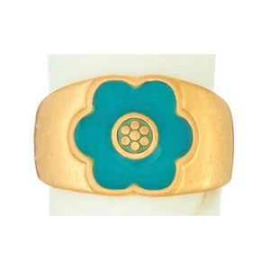 TYLA BLUE FLOWER RING