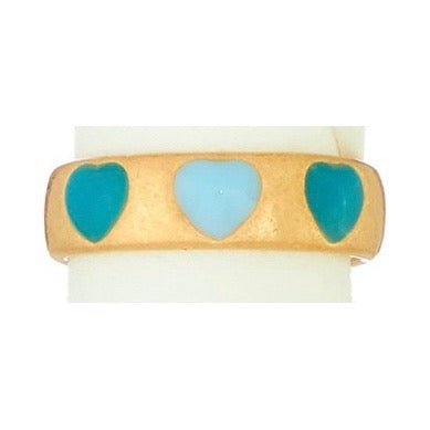 VAL BLUE HEART RING