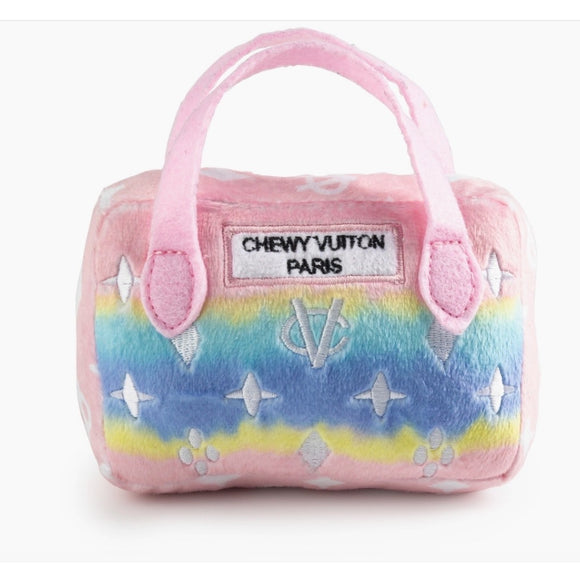 CHEWY VUITTON OMBRE HANDBAG DOG TOY