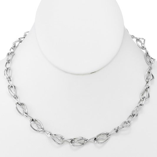 SILVER DIPPED INFINITY CHAINLINK NECKLACE